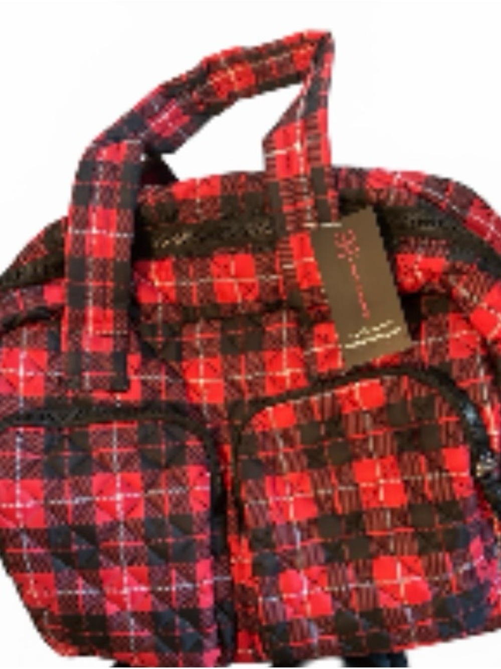 Red Plaid Tote Bag - Women's Carryall